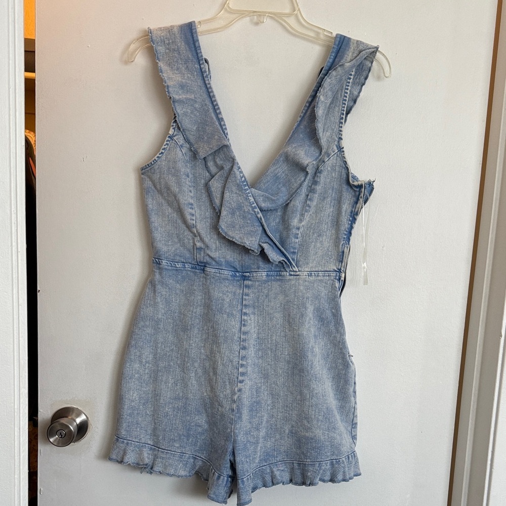 Denim Sleeveless Jumpsuit
